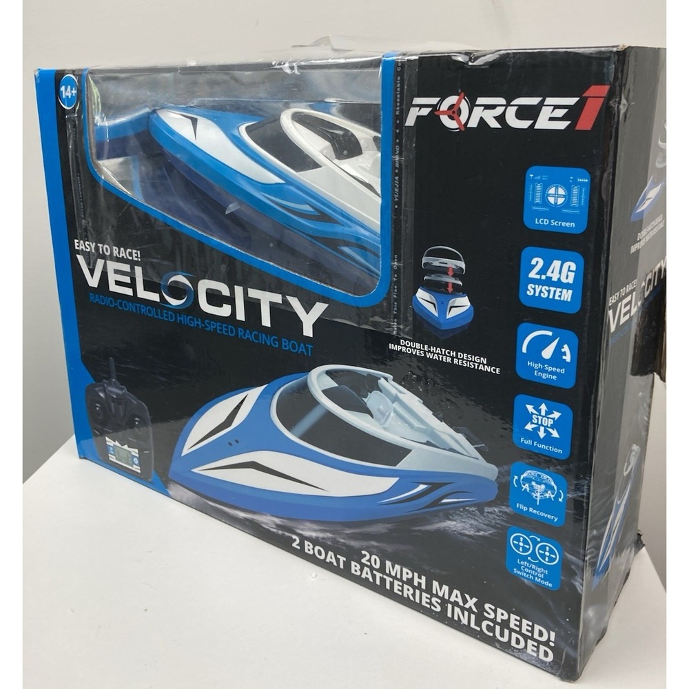 Force 1 Velocity Radio Controlled High Speed Racing Boat No Charger